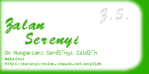 zalan serenyi business card